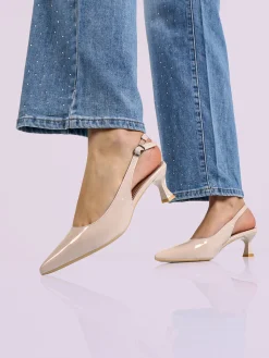 La Flor Slingback donna in vernice con cinturino e fibbia
