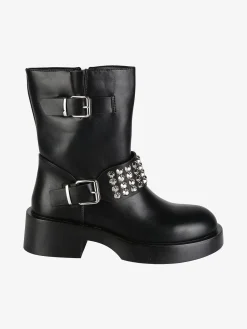 La Flor Stivaletti biker da donna con borchie