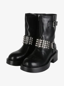 La Flor Stivaletti biker da donna con borchie