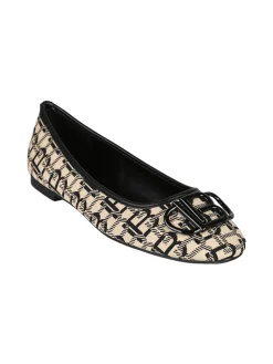 Laura Biagiotti Ballerine donna in tessuto con stampa logo