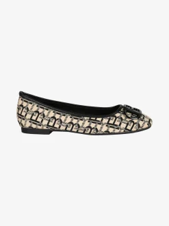 Laura Biagiotti Ballerine donna in tessuto con stampa logo