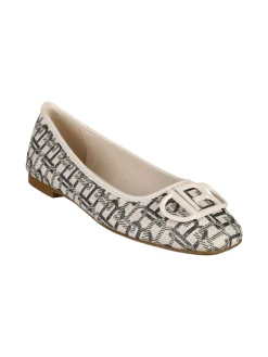 Laura Biagiotti Ballerine donna in tessuto con stampa logo