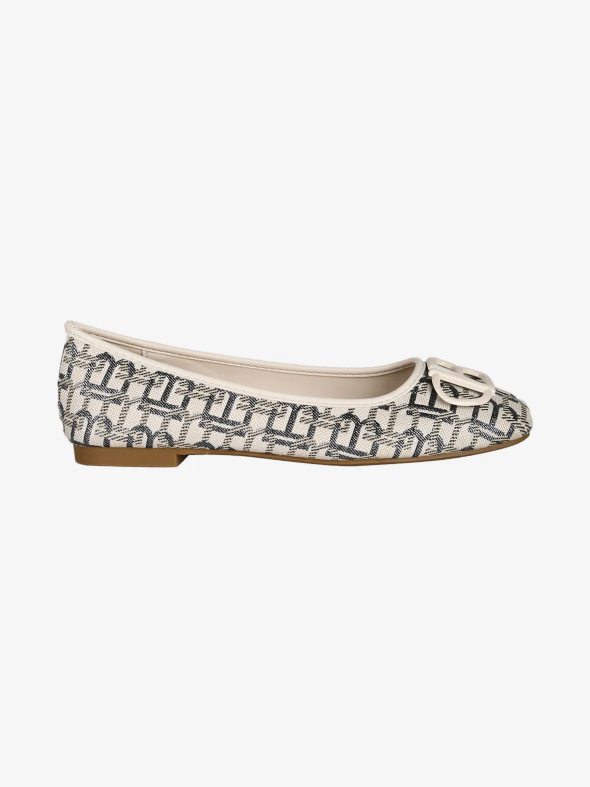 Laura Biagiotti Ballerine donna in tessuto con stampa logo