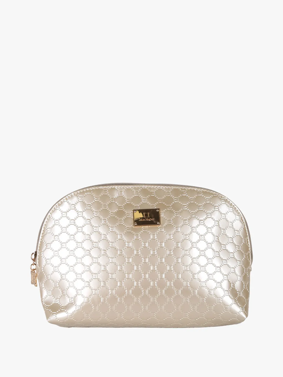 Laura Biagiotti Beauty case donna in vernice con logo - oro