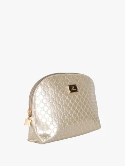 Laura Biagiotti Beauty case donna in vernice con logo - oro