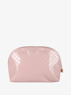 Laura Biagiotti Beauty case donna in vernice con logo - rosa