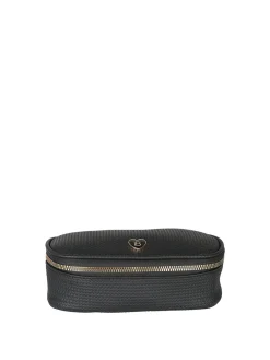 Laura Biagiotti Beauty case da donna in ecopelle con zip - nero
