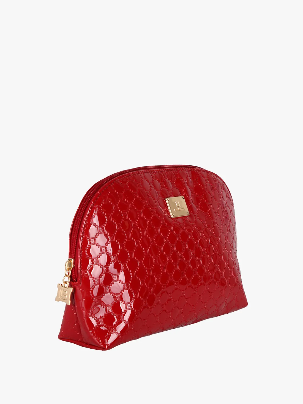 Laura Biagiotti Beauty case donna in vernice con logo - rosso