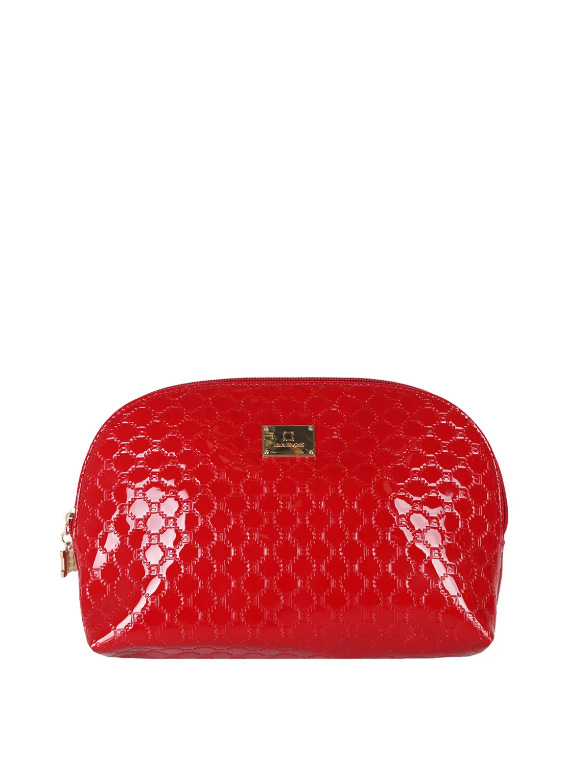 Laura Biagiotti Beauty case donna in vernice con logo - rosso