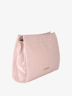 Laura Biagiotti Beauty case in vernice da donna con zip - cipria