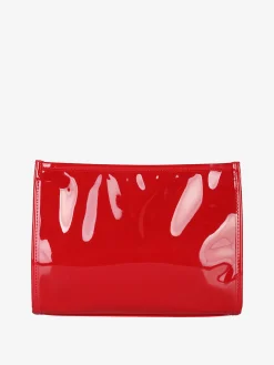 Laura Biagiotti Beauty case in vernice da donna con zip - rosso