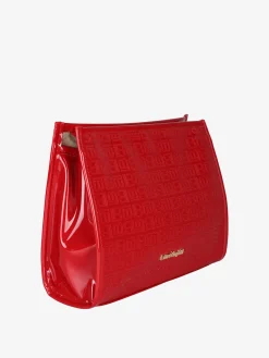 Laura Biagiotti Beauty case in vernice da donna con zip - rosso