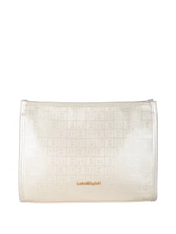 Laura Biagiotti Beauty case in vernice da donna con zip - platino
