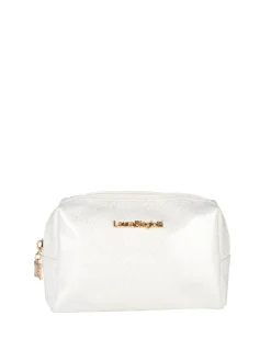 Laura Biagiotti Beauty case piccolo glitterato - perla