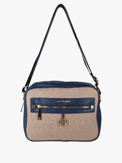 Laura Biagiotti Borsa a tracolla da donna con dettaglio di strass - blu