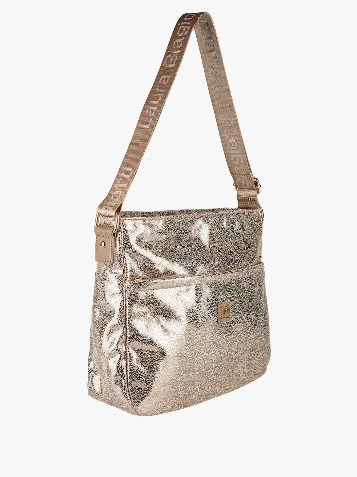 Laura Biagiotti Borsa donna a tracolla effetto laminato
