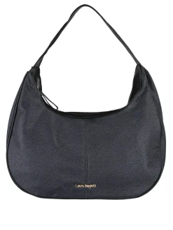 Laura Biagiotti Borsa donna hobo in tessuto impermeabile - nero