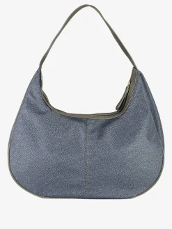 Laura Biagiotti Borsa donna hobo in tessuto impermeabile - grigio