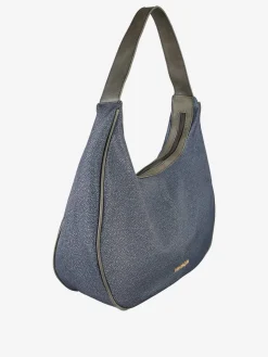Laura Biagiotti Borsa donna hobo in tessuto impermeabile - grigio
