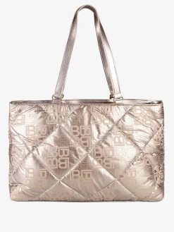 Laura Biagiotti Borsa donna shopping in tessuto impermeabile - champagne