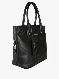 Laura Biagiotti Borsa donna tote con trama a rombi - nero