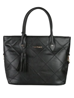 Laura Biagiotti Borsa donna tote con trama a rombi - nero