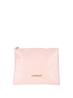 Laura Biagiotti Bustina donna in vernice con zip - cipria