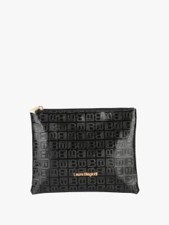Laura Biagiotti Bustina donna in vernice con zip - nero