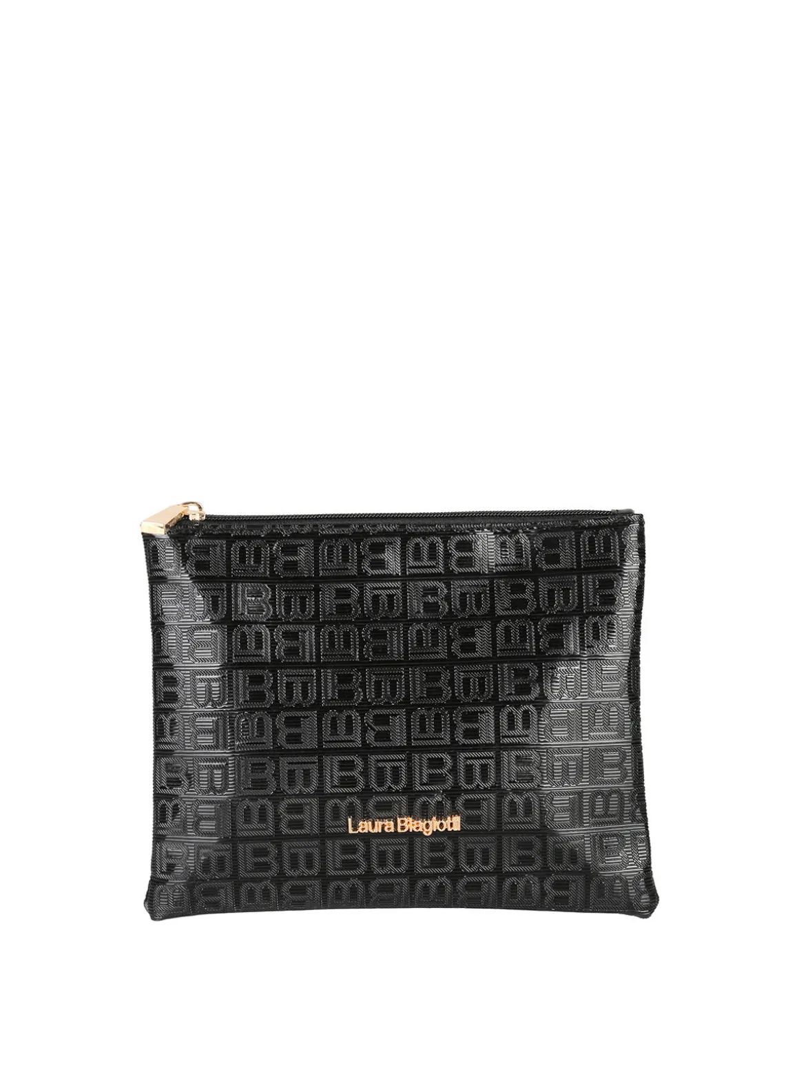 Laura Biagiotti Bustina donna in vernice con zip - nero