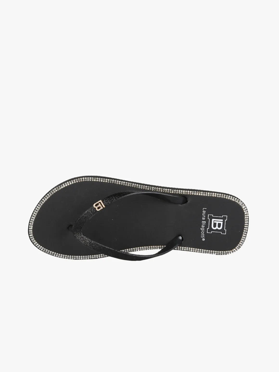 Laura Biagiotti Infradito donna da mare con strass - nero