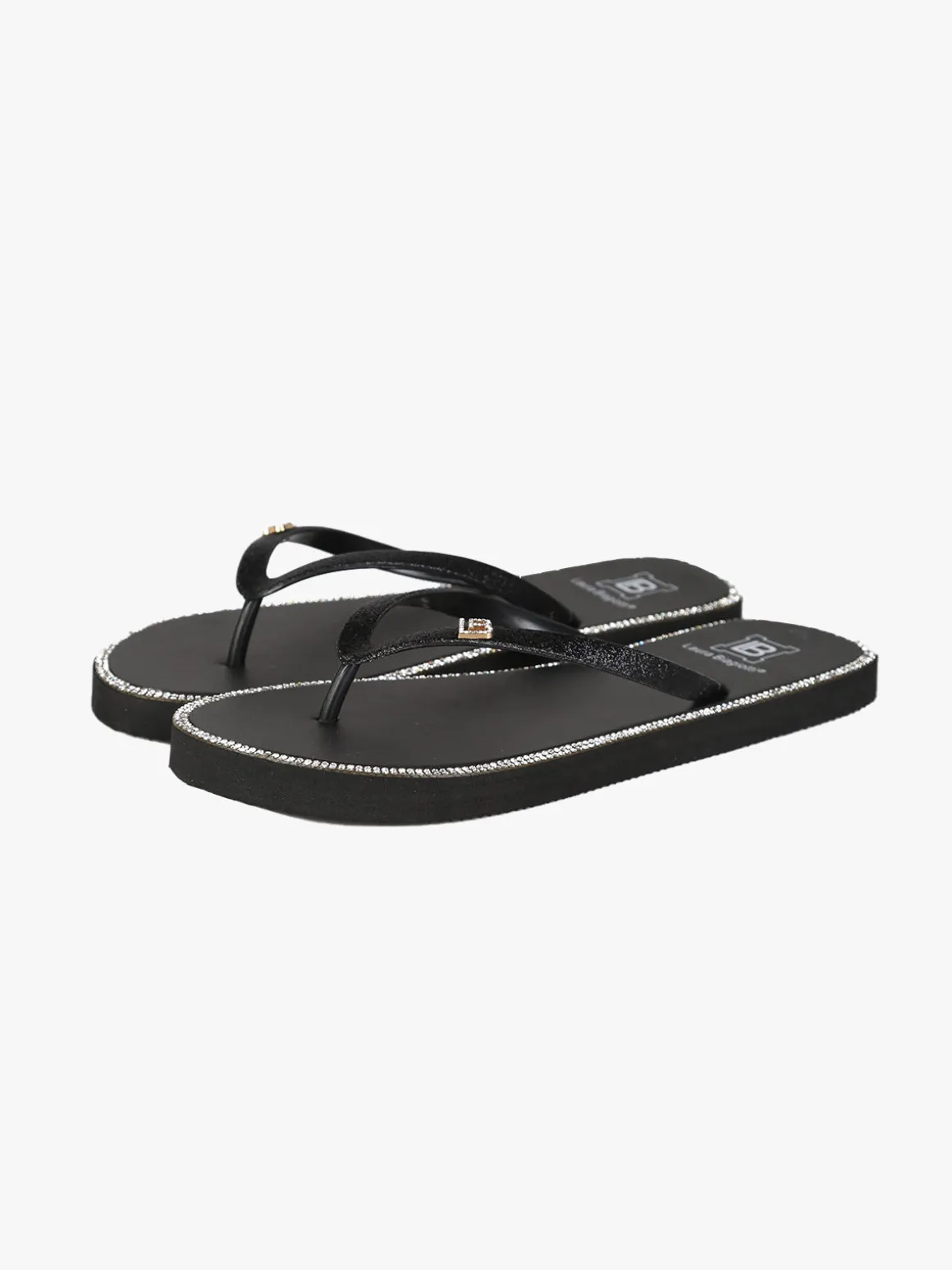 Laura Biagiotti Infradito donna da mare con strass - nero