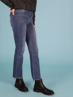 Laura Biagiotti Jeans donna a vita alta con finale sfrangiato
