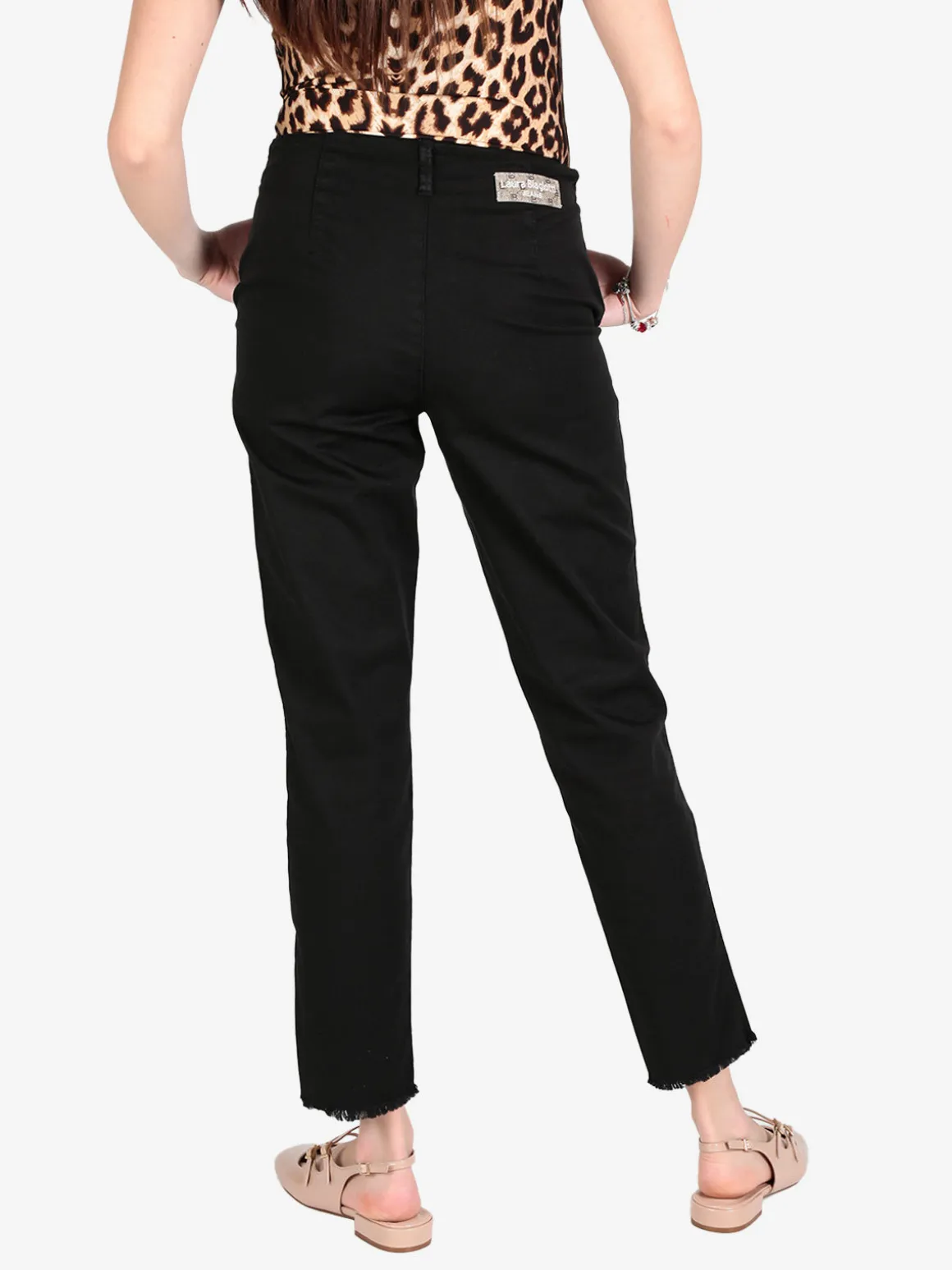 Laura Biagiotti Pantaloni da donna chino con finale sfrangiato
