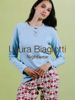 Laura Biagiotti Pigiama lungo da donna in cotone