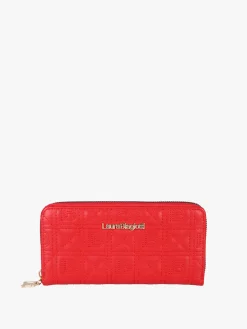 Laura Biagiotti Portafoglio donna in ecopelle con zip - rosso