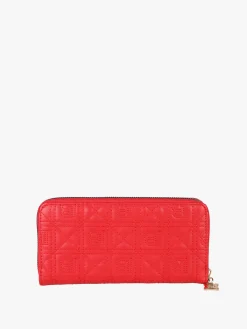Laura Biagiotti Portafoglio donna in ecopelle con zip - rosso