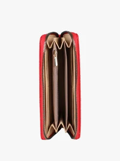 Laura Biagiotti Portafoglio donna in ecopelle con zip - rosso
