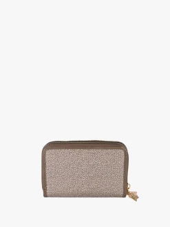 Laura Biagiotti Portafoglio donna con stampe e doppia tasca con zip - taupe