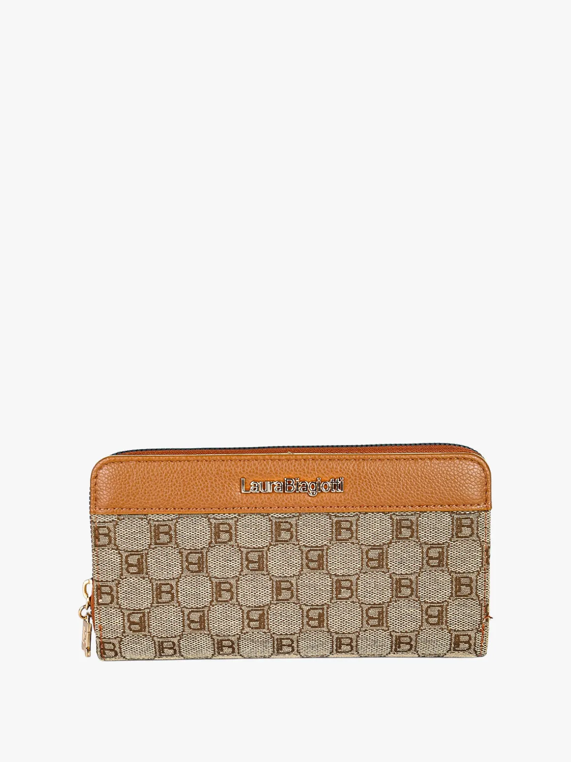 Laura Biagiotti Portafoglio mini da donna zip e logo - fucsia