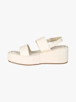Laura Biagiotti Sandali donna con fasce intrecciate zeppa e plateau - beige