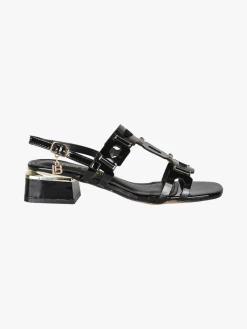 Laura Biagiotti Sandali donna in vernice con tacco basso - beige