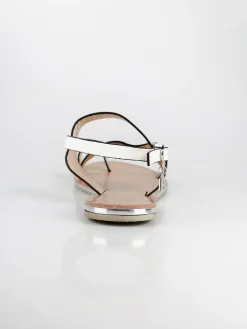 Laura Biagiotti Sandali infradito bassi bianco/argento