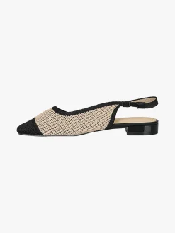 Laura Biagiotti Slingback donna in maglia aperte dietro con cinturino alla caviglia - nero