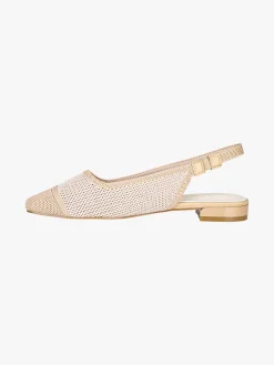 Laura Biagiotti Slingback donna in maglia aperte dietro con cinturino alla caviglia - beige