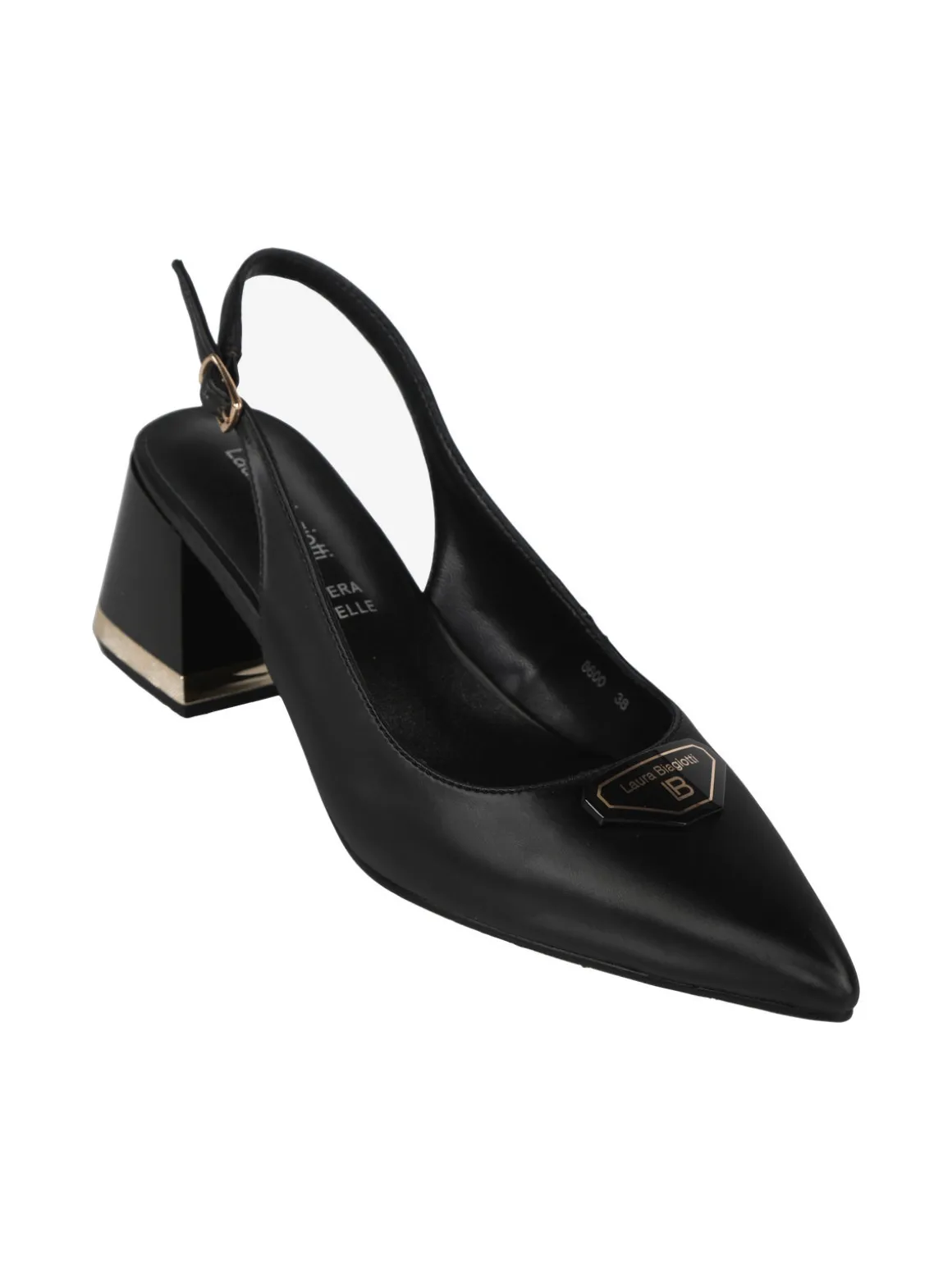 Laura Biagiotti Slingback donna a punta con tacco e cinturino con fibbia