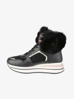 Laura Biagiotti Sneakers alte da donna con cavigliera in ecopelo