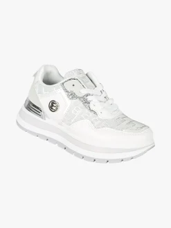 Laura Biagiotti Sneakers da donna con paltform e glitter - bianco