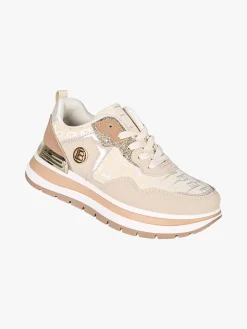 Laura Biagiotti Sneakers da donna con paltform e glitter - beige