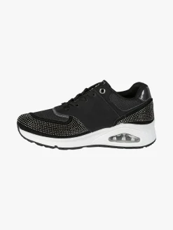 Laura Biagiotti Sneakers donna con micro borchie e zeppa con air - nero
