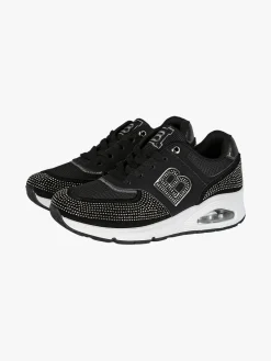 Laura Biagiotti Sneakers donna con micro borchie e zeppa con air - nero